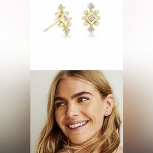 Kendra Scott Gold and Crystal Tilda Stud Earrings